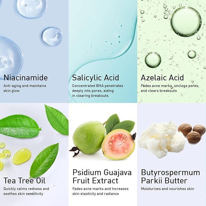 Salicylic Acid Acne Spot Treatment: Cystic Hormonal Pimple Cream for Stubborn Zits, Blemish Breakout & Post-Acne Scars - Face, Body & Back, Teens-Adults, 1.8 oz