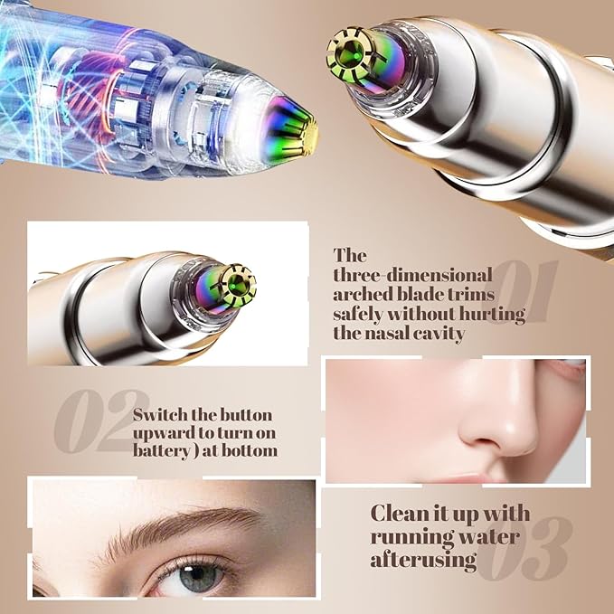 Womens Eyebrow Trimmer Rechargeable 2026 New Upgraded 2-in-1 Portable Electric Eyebrow Trimmer & Nose Hair Remover Black Waterproof Eye Brow Razors Electric with USB Charging