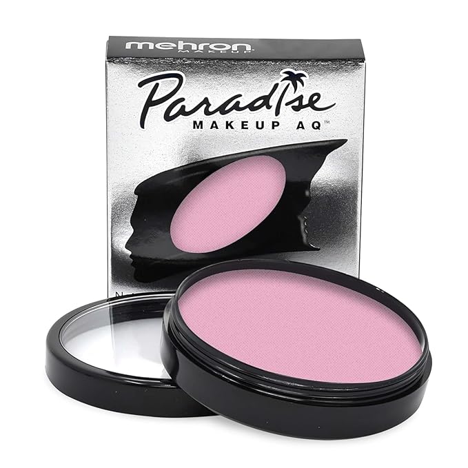 Mehron Makeup Paradise Makeup AQ Pro Size | Stage & Screen Performance, Face & Body Painting, Beauty, Cosplay, and Halloween | Water Activated Face Paint, Body Paint 1.4 oz (40 g) - Pastel Mauve