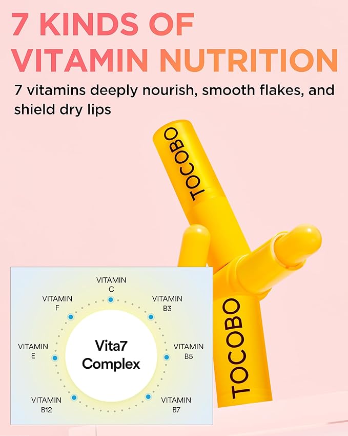 TOCOBO Vitamin Nourishing Lip Balm 19g | Nourishing Moisturizing Vegan lip Balm for Dry Lip & Natural Yellow Color