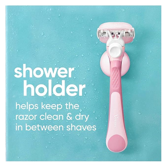 Gillette Venus ComfortGlide White Tea Women's Razor, Handle + 4 Blade Refills