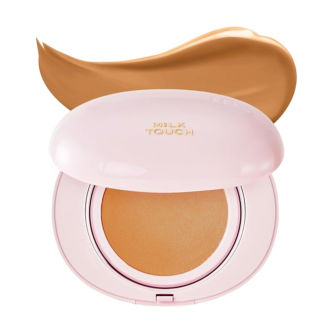 milktouch Cushion Foundation, 24H Flawless Skin, Radiant Shine, No Oxidation, Long-Lasting, Non-Creasing, 60% Hydrating Skincare Infused Korean Foundation (30N Hazel)