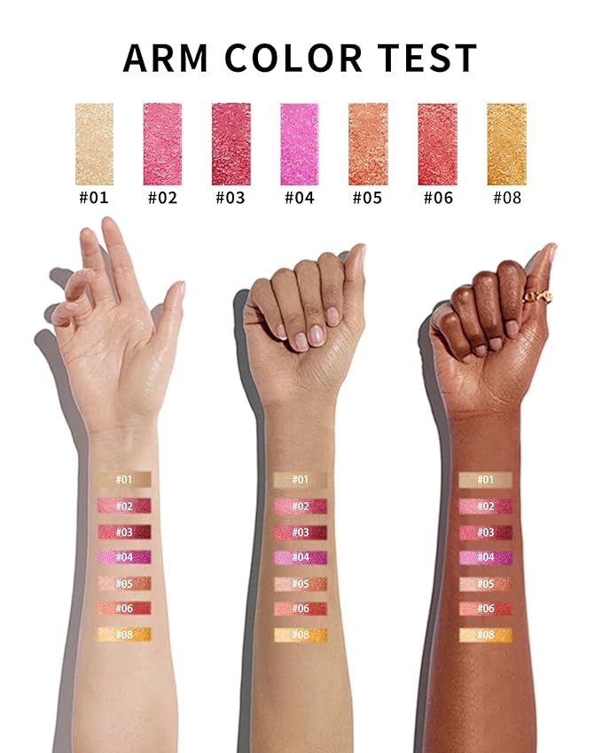 Glitter Metallic Shimmer Coral Nude Pink Lipstick Long Lasting,Diamond High Pigmented Red Metallic Matte Liquid Lipstick Non-stick Lip Gloss,Transferproof Lip Color Lip Stick Makeup for Women-02