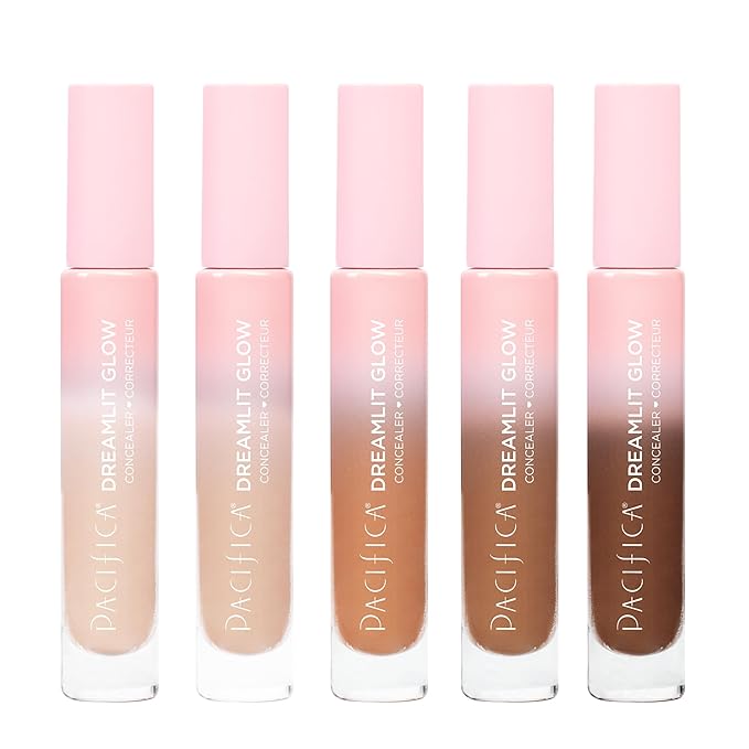 Pacifica Concealer – DreamLit Glow Full Coverage Concealer with Squalane for Dark Circles & Dark Spot Correction, Lightweight & Long-Lasting, Vegan & Cruelty-Free, Shade 05 (Rich Mocha)