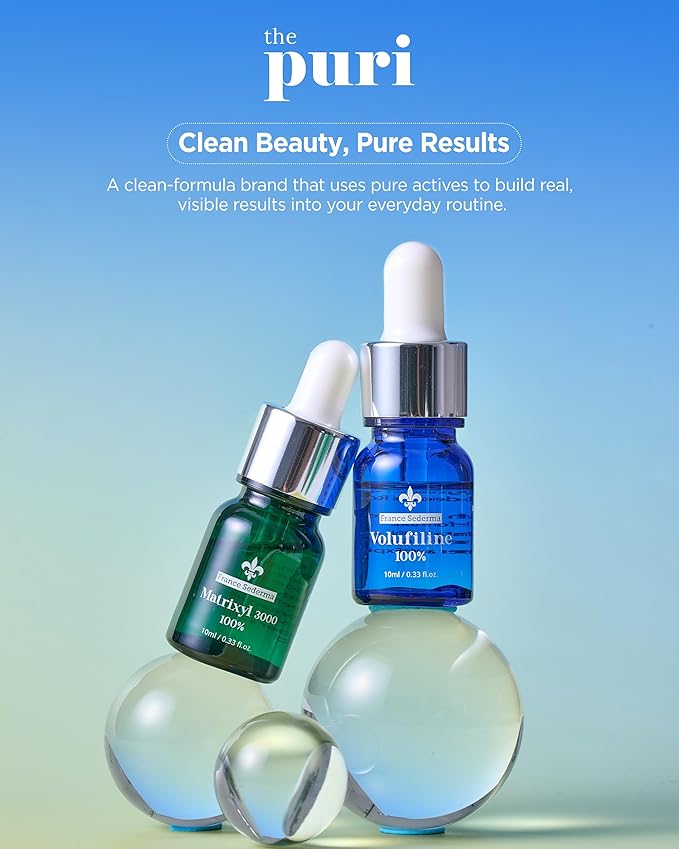 Volufiline™ Booster Serum [3-Pack Best Value] (10ml x 3 = 30ml) – Sederma France Cosmetic Active | Plump-Looking Care for Face Neck Décolleté Body | DIY Mix-In Oil-Essence