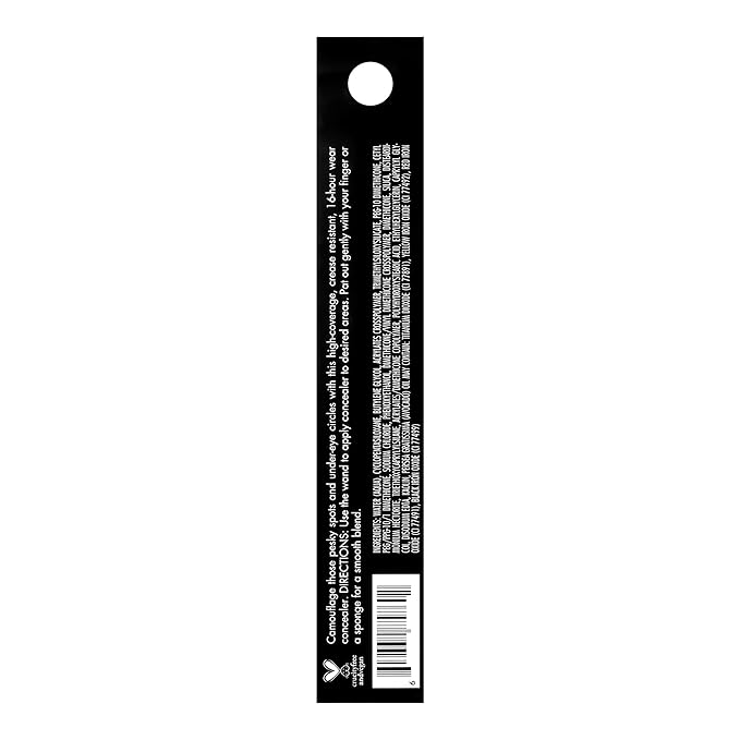 e.l.f. 16HR Camo Concealer, Full Coverage, Highly Pigmented Concealer With A Matte Finish, Crease-proof, Vegan & Cruelty-Free, Medium Sand, 0.2 Fl Oz