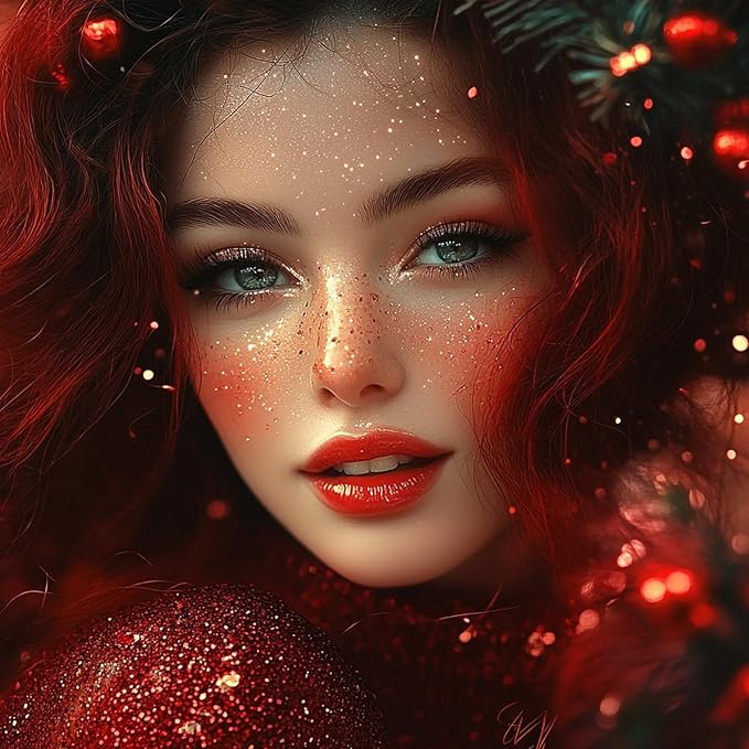 Red Body Hair Glitter Stick for Kids,Christmas Makeup Chunky Sequins Face Glitter Rave Singer Concert for Women, Halloween Glitter Paint,Waterproof Shimmer Carnival Mardi Gras Accessories