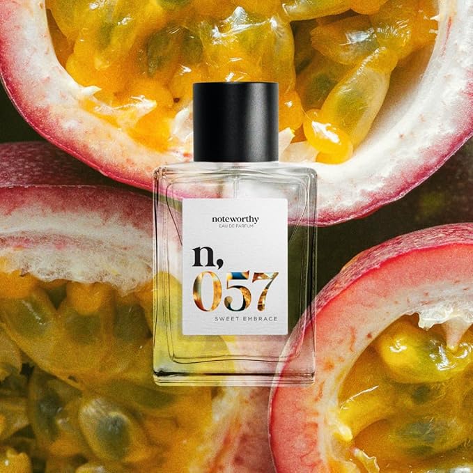 Noteworthy n,057 Sweet Embrace Eau De Parfum – Vanilla, Passionfruit, Tonka Bean | Sophisticated, Warm Fragrance for Any Occasion | Long-lasting Unisex Perfume for Women & Men (50ml)