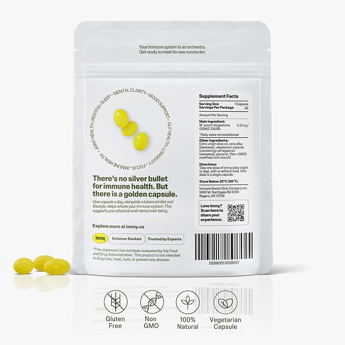 IMMY Immune Supplement for Mood Support and Gut Health, 30 ct. - Supports Joint Relief, Focus & Mood Support, Natural Calming Aid