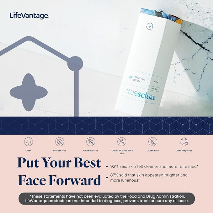 LifeVantage - Face Lotion TrueScience Revitalizing - Adds Radiance to Dry Skin with Hybrid Serum, Facial Lotion and Nrf2 Actives - 100ml