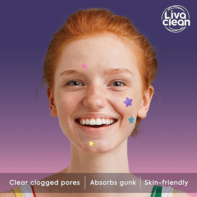 LivaClean 720 CT (3 Pack of 240) Superstar Pimple Patch for Face - Salicylic Acid & Tea Tree, Hydrocolloid Acne Patch, Pimple Patches Star Cute Zit Patches - 3 Sizes, 4 Colors