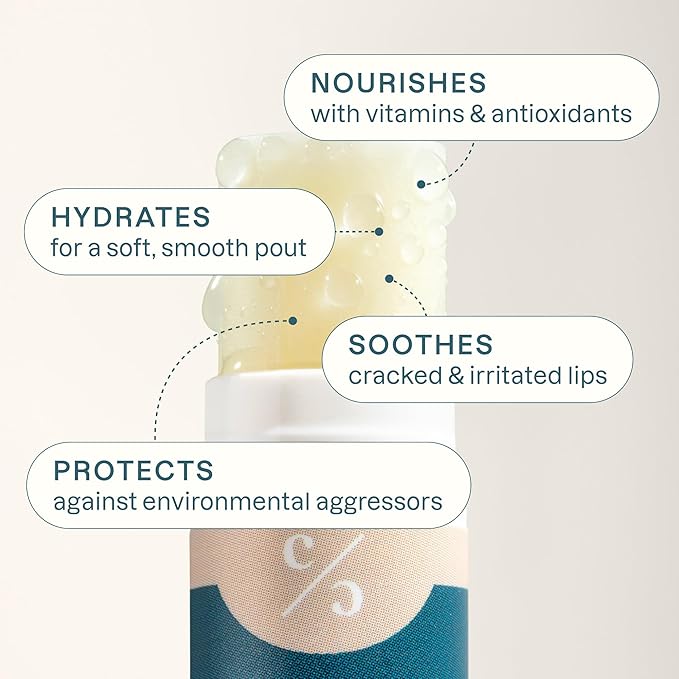 Cliganic Organic Lip Balm Set - 4 Flavors - Natural Hydrating for Cracked & Dry Lips