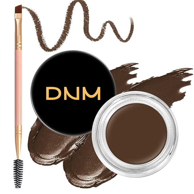 BEFIVECOK Eyebrow Pomade Kit with Dual-ended Eyebrow Brush, Water and Stain Resistant High Pigment Pomade, Corrects Brow Imperfections for Natural Long-lasting Brow Makeup (05# Soft Brown)