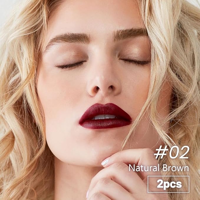 2pcs Brown Brow Gel set – Volumizing, Buildable, Wax-Gel Hybrid for Full, Voluminous Brows, Locks Hairs in Place, Waterproof, Available in Brunette (02#)