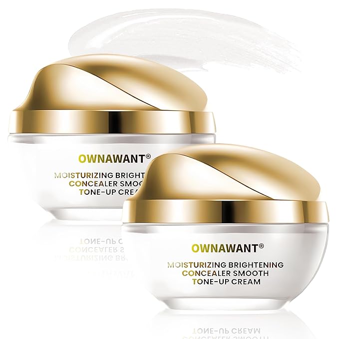 ownawant crema de maquillaje, Moisturizer brightening concealer smooth, tone up cream (2PCS)