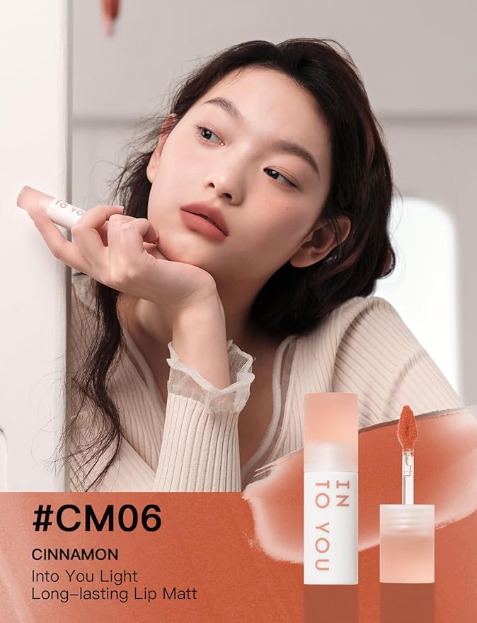 INTO YOU Matte Lipstick, Super Staying Long Lasting Waterproof Lip Clay Mousse, Dual-Use For Lips And Cheeks, Pink Lip Stain