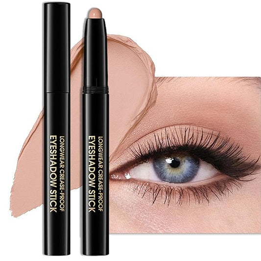 Erinde Waterproof Eyeshadow Stick, Cream Eye Shadow Stick, Long-Lasting, Crease-Proof, Cream to Powder Buildable & Blendable Eye Shadow Pencils Crayon, Vegan & Cruelty-Free, 03 Desert