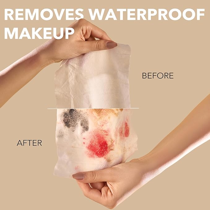 mivida Hypoallergenic Makeup Remover Wipes with Hyaluronic Acid, Fragrance Free Makeup Wipes for Sensitive Skin, Plant-Based, Alcohol Free, Convenient Twin Pack - 2x50 Count