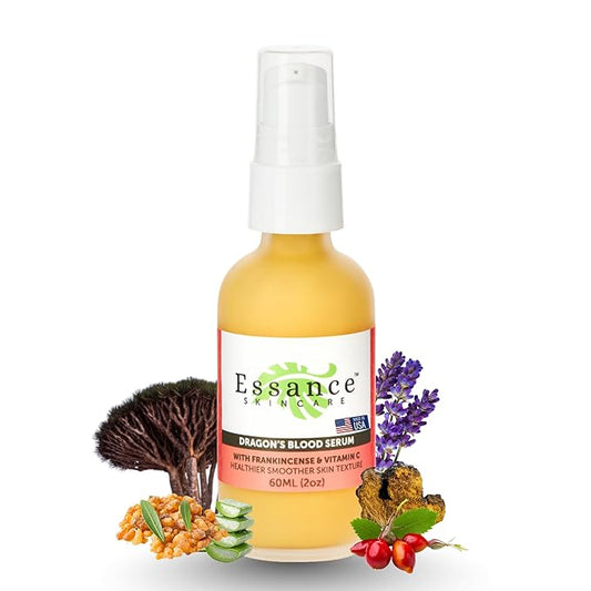 Essance Dragon’s Blood Face Serum – 60 mL | Lightweight Facial Serum for Daily Skincare Routine, Travel Essentials Kit | Vegan, Plant-Based Skincare for Women & Men