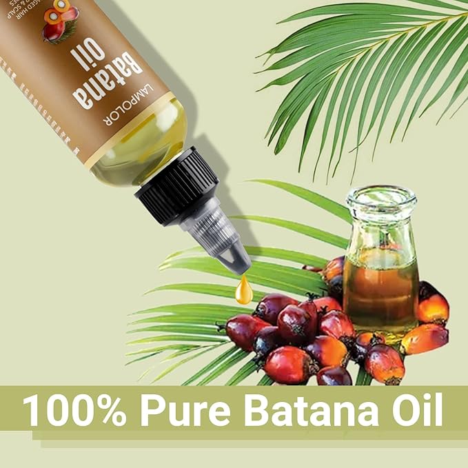 RAW Batana Oil for Hair Growth, Dr Sebi Organic Unrefined Batana Oil from Honduran, 100% Pure & Natural Hair Growth for Thicker & Stronger Hair - 2 FL OZ - 60Ml - 1Pack