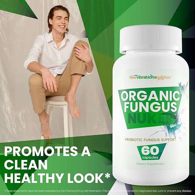 Organic Fungus Nuker Probiotic - Our Best Toenail Fungus Probiotic For Fungal Nail Immune Support - 40 Billion Probiotics & Prebiotics - Pro/Prebiotic Myco Nuker Probiotics Nail Fungal Treatment