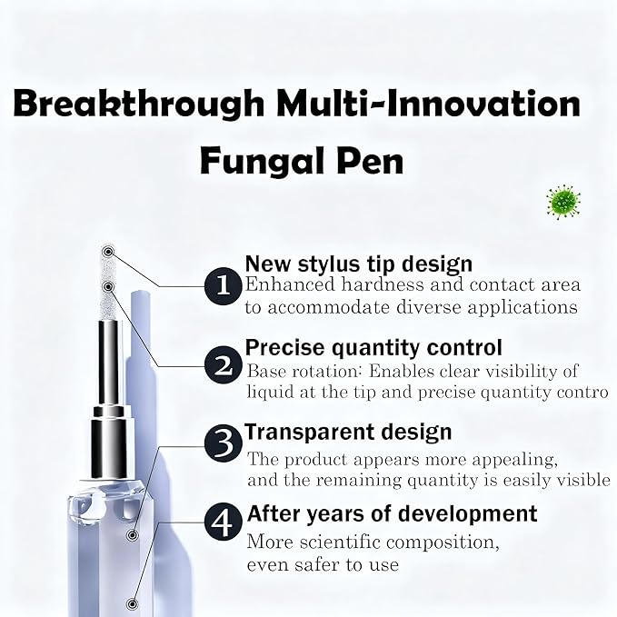 Nail Repair Pen, Extra Strength Nail Repair and Renew Discolored, Damaged, Broken and Thick Nails Toenails, Tea Tree Oil, Honey, Natural Formula, For Healthy Nails- 2PCS