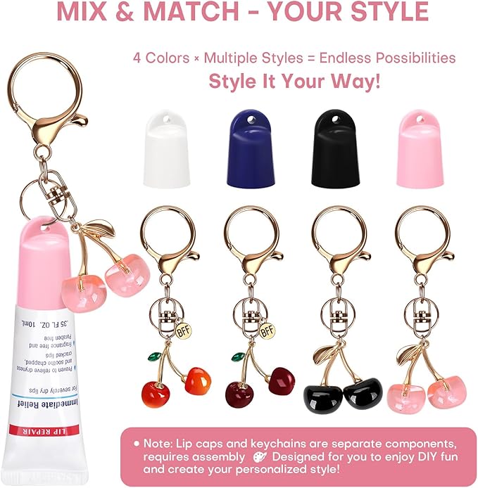 2 Pcs Keychain Holder for Aquaphor Lip Repair- Polypropylene Cap Accessory - Fit Lip Balm Keychain