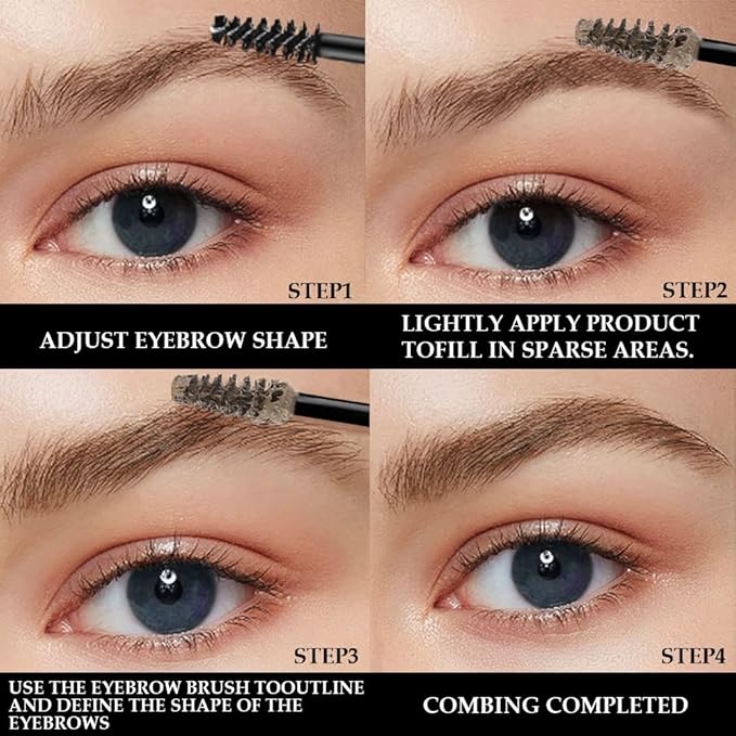 Tinted Thickening Brow Mascara,Brow Fast Sculpt,Waterproof, Transfer-proof, Brush to Fill in Eyebrows and Cover Gray Hairs - Cruelty Free - Light Medium Brown (1pc 01 Taupe)