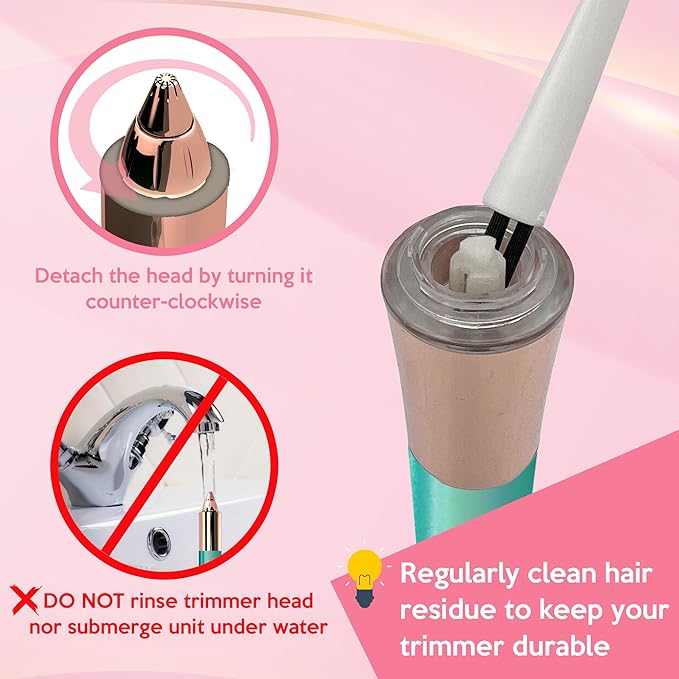 iMusthav Eyebrow Hair Remover for Women | 18K Gold-Plated Head | 360° LED Light Portable Painless Epilator