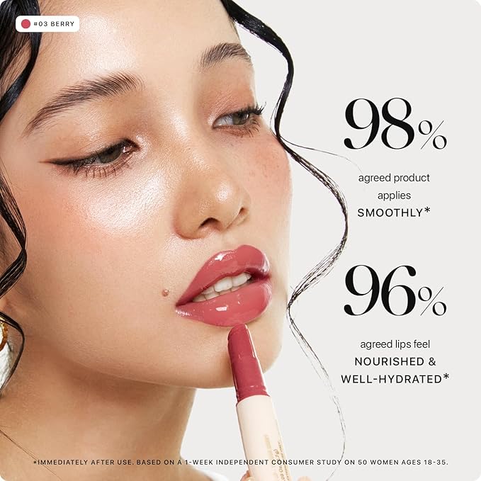 Nature Republic Honey Melting Lip & Butter Balm (BERRY & RASPBERRY GLAZE) Set - Moisturizing Tinted Lip Balm, Plumping Gloss, Peptides, Fuller-Looking Lips, Stocking Stuffers