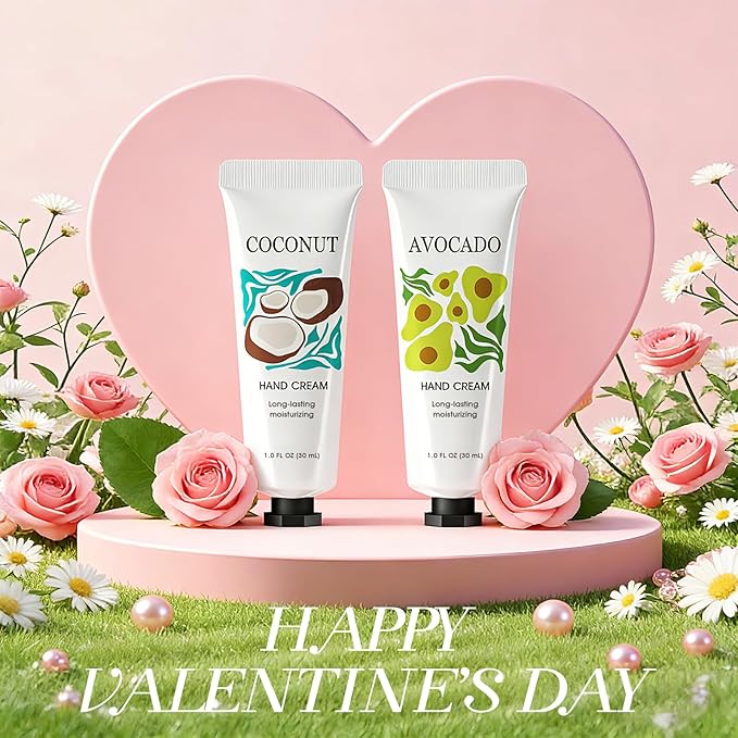 12 Pack Hand Cream Set for Dry Hands, Valentines Day Gifts for Her Galentines Day, Mini Hand Lotion Travel Size Hand Cream Bulk Gifts for Women, Bridesmaid Gifts Teacher Appreciation, Party Favors