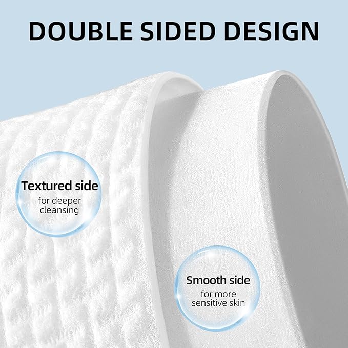 SilkenVive Disposable Face Towel XL (50 Count, 25x30cm) – Ultra Soft Lint-Free Facial Towels for Women Cleansing, Makeup Remover Dry Wipes, Travel Essentials, Bathroom & Guest Room Beauty Products