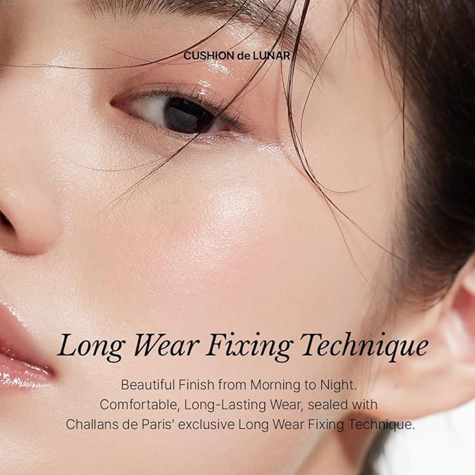 [CHALLANS de PARIS] Cushion de Lunar Excellence Cushion Foundation – 23 Medium Beige | Long-Wear, Buildable Coverage, Lightweight Airy Fit, Hydrating Glow