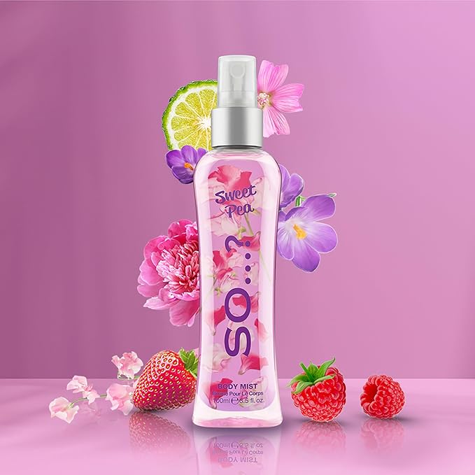 Sweet Pea Body Mist by So…? for Women - 3.5 oz Body Mist - Pack of 3
