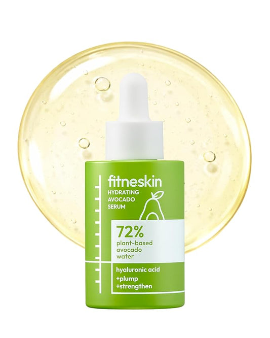Hydrating Serum with Avocado, Hyaluronic Acid & Panthenol – Barrier Boosting + Brightening Serum for Sensitive Skin – Vegan, Fragrance-Free, Dermatologist-Tested – 30ml