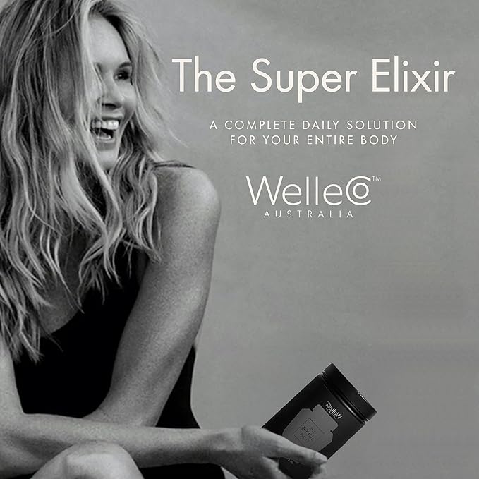 WelleCo The Super Elixir Daily Greens Powder, Probiotic Drink Mix with Whole Foods, Gluten Free, Vegan Gut Health Powder, Energy, Immunity, Healthy Skin, Hair & Nails (Jar, Pineapple & Lime Jar)