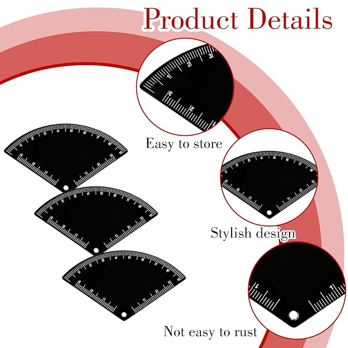 XLIUAX 3 Pcs Eyebrow Ruler, Brow Mapping Tool Eyebrow Mapping Kit Reuse Metal for Shape Mappings Tools for Fast Eyebrows Design Drawing Supplies Makeup Stencils