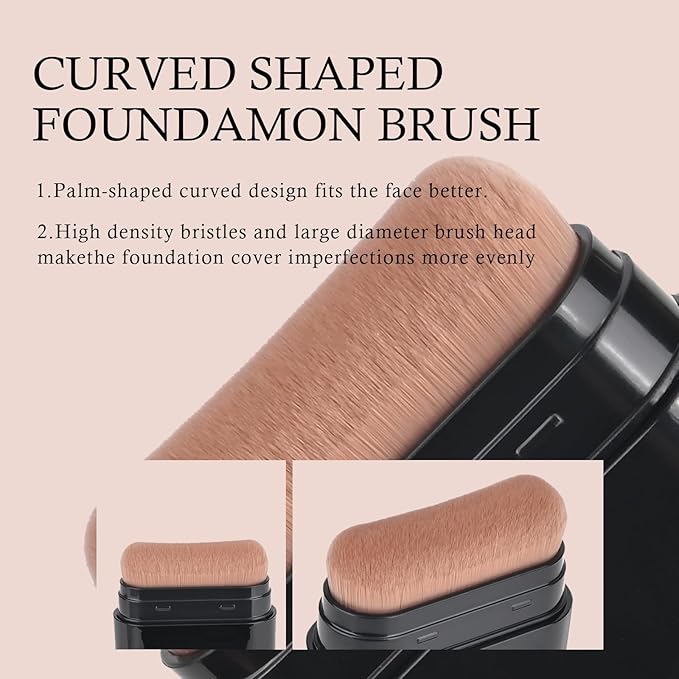 KYDA 2-in-1 Concealer Foundation Stick, Eraser Foundation Stick with Soft Brush, Creamy Smooth Base Makeup, Lightweight Brightening Contouring Concealer, Lasting Natural Matte Finish, Light Skin