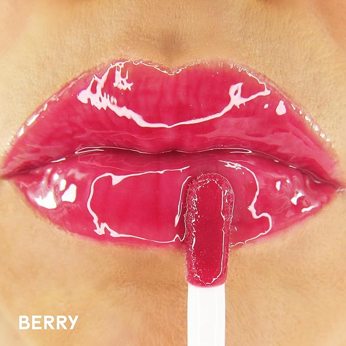Winky Lux Berry Very There Lip Oil - Hydrating Berry Tint with Jojoba Oil, Non-Sticky Glossy Lip Oil, Tinted Red Gloss for Juicy Lips & Soft Vanilla Scent