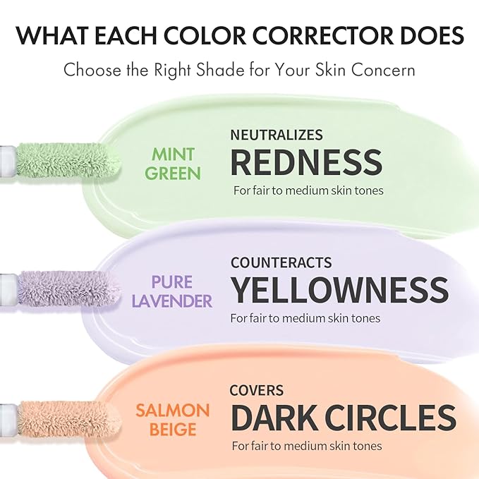 LUNA Long Lasting Corrector 01 Mint Green, Color Corrector, Redness & Flushed Skin, Lightweight, Natural Coverage, Ideal for Fair to Light Skin, 0.22oz