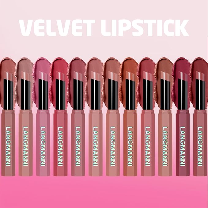 Jolilab 3Pcs Velvet Matte Lipstick Nude Matte Soft Dark Color Stick High Pigmented Long-Lasting Waterproof Lip Stick Lip Balm Beauty Cosmetics Gift for Women(Curated #3+11+12)