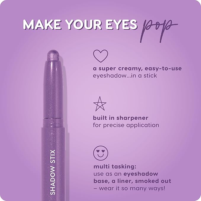 ColourPop Shadow Stix - Cream Eyeshadow Stick with Long-Lasting Color - Multi-Use Cream Makeup with a Built-In Sharpener & Precise Tip for Easy Application - Hey Bestie (0.05 oz)
