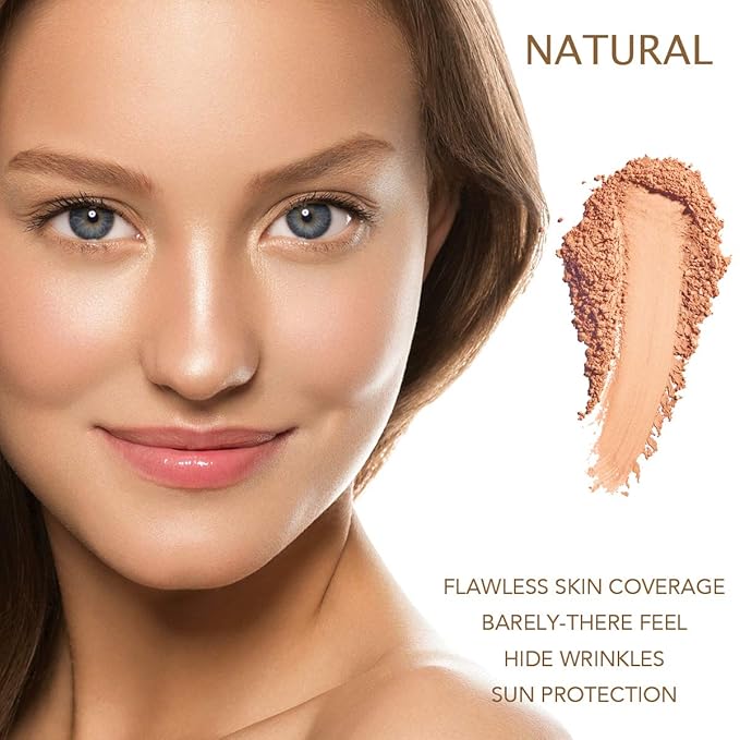 BellaTerra Cosmetics Mineral Powder Foundation – Latte | Medium Warm Shade | Smooth Matte Mineral Formula with Buildable Coverage for Balanced Complexions 9g
