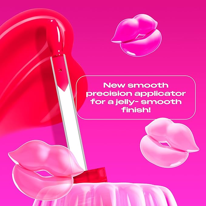 NYX PROFESSIONAL MAKEUP Jelly Job Lip Gloss, Lip Tint Gloss with Full-Bodied, Smoothing, and Hyper-Glossy Shine - Cherry Jelly (Red)