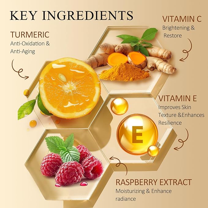 SHVYOG Vitamin C Turmeric Face Oil, Skin Moisturizing, Firming Vitamin C Oil, Turmeric Oil for Dry Skin, Wrinkles, and Uneven Skin Tone 1 Fl Oz