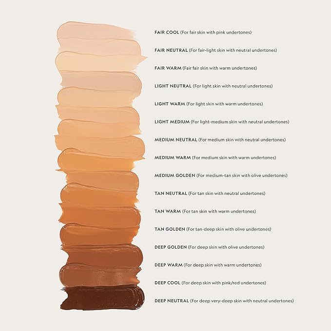 YENSA Skin on Skin BC Foundation Makeup - CC, BB Cream & Full Coverage Foundation-In-One - Buildable, Radiant Finish with SPF 40, Hyaluronic Acid, Peptides & 8 SuperBlacks - Medium Warm (1 oz)