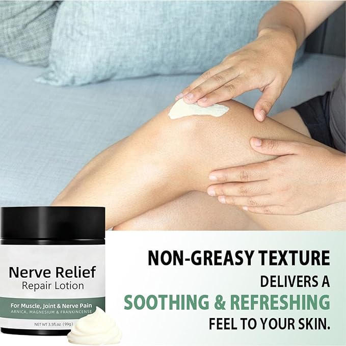 Alcura Nerve Cream, Natural Arnica Gently Soothing Body Joint, Knee, Lumbar, Neck, Hand and Foot Massage Care Cream.