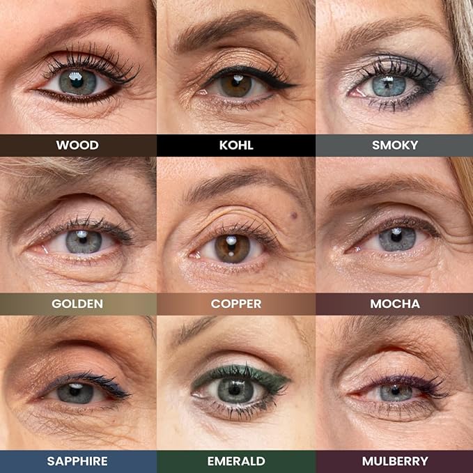 PRIME PROMETICS PrimeEyes Glide Eyeliner for Mature Women – Water-Resistant, Long-Stay and Mess-Proof – Gel Cream Texture, Discreet Sharpener and Effective Smudger (Black)