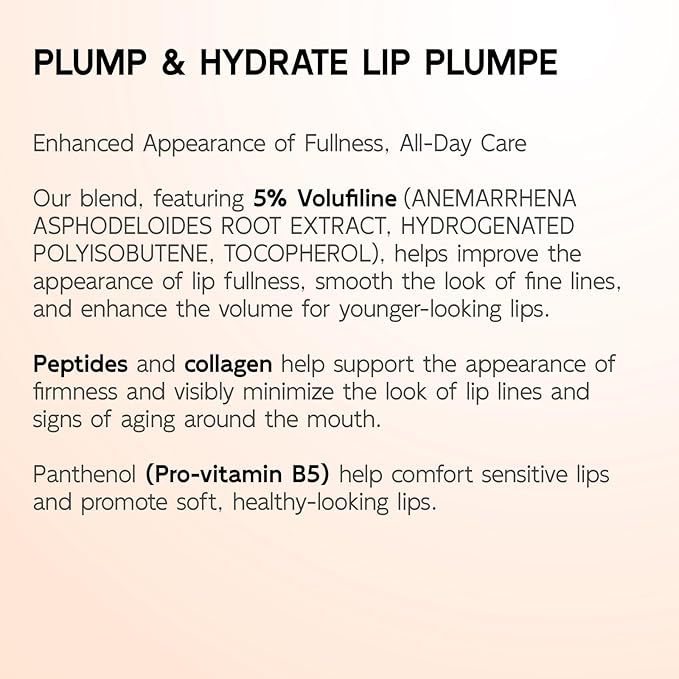 YouthVibe Hydrating Lip Primer & Plumper Gloss - 5% Volufiline, Squalane, Shea Butter, Collagen, Peptide & PDRN - Plumping, Anti-Aging, Nourishing Lip Care for Smoother, Softer Lips