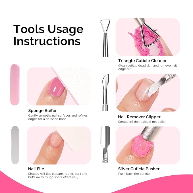 MelodySusie Gel Nail Polish Remover 15ml with Manicure Remover Kit, No Need Soaking or Wrapping, Easy and Quickly Removal in 5 Minutes for At-Home Manicure